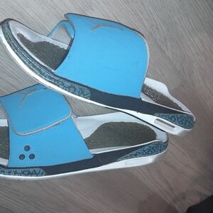 Nike Air Jordan 4" Retro- Rare Sky Blue Flip Flops